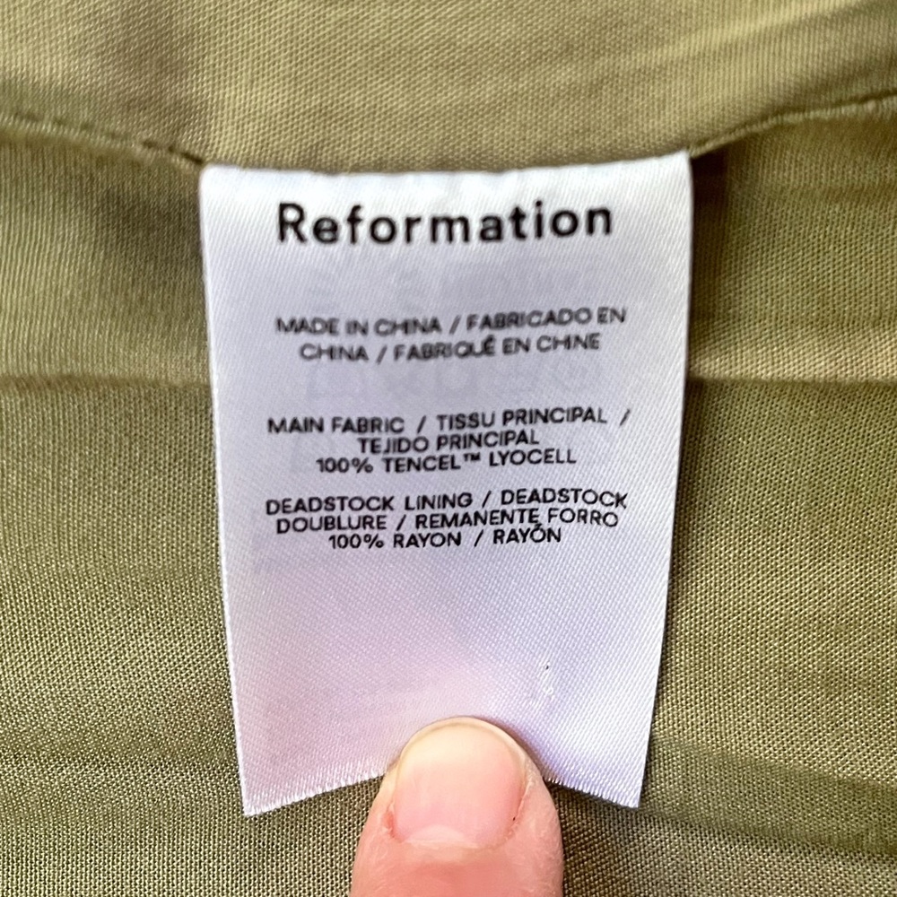 REFORMATION The Classic Blazer in “Pear” Green, sz XS, MSRP $278 - Picture 9 of 14